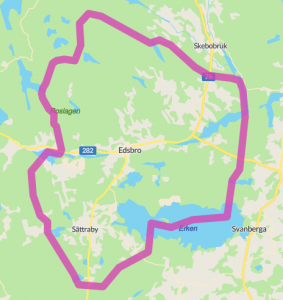 Karta över Edsbrobygden