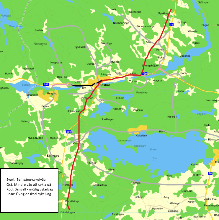 Cykelvägar i Edsbrobygden 2023